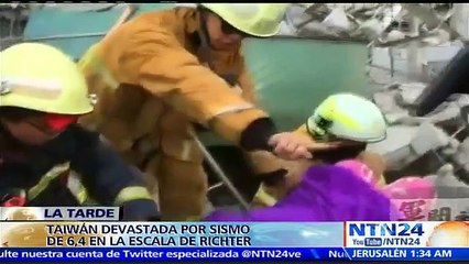 "Es muy dificil llegar a las personas atrapadas" tras el sismo en Taiwán, dijo a NTN24 el periodista Aaron Wytze