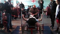 Цотнэ Бежашвили - жим лежа 200 кг (64 кг) без экипировки