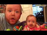 Yüz Değiştirme Uygulaması Kullanarak Bebeğiyle Eğlenen Baba