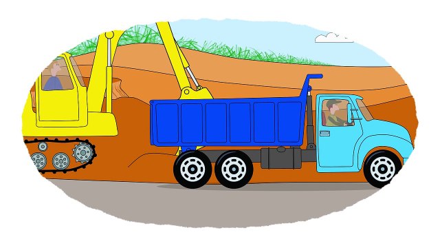 Мультик-Раскраска. Развивающие мультфильмы про машинки. Учим цвета. Грузовики помощники - Часть 2