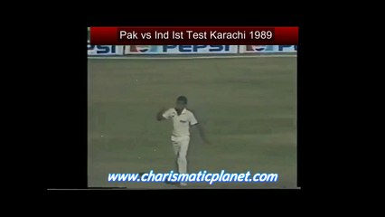 All Dismissal of Historical Test Match Between Pak vs India Ist Test Karachi 1989