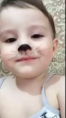Wonderful Kitty And Funny Baby | Amazing Video of baby making kitty face