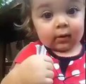 cute baby girl : funny gestures with her eyes