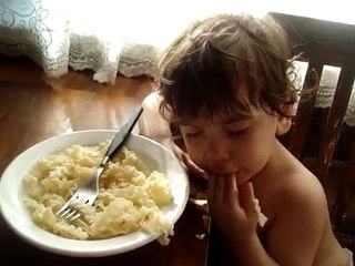 Funny Baby Sleeping And Eating