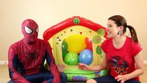 SURPRISE TOYS Ball Pit CHALLENGE Peppa Pig House Surprise Eggs & Blind Bags Spiderman Disn