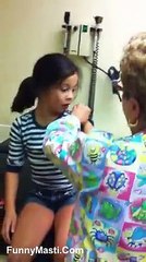 How Girl Reaction When She Got Injection Haha