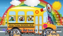 Ninja Turtles Wheels on the bus Kinder Surprise Eggs Song | Alphabet ABC Songs for Children