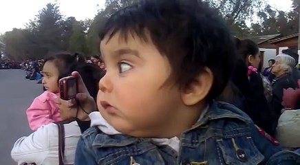 Baby Scared while watching Drums(Very Cute)!!