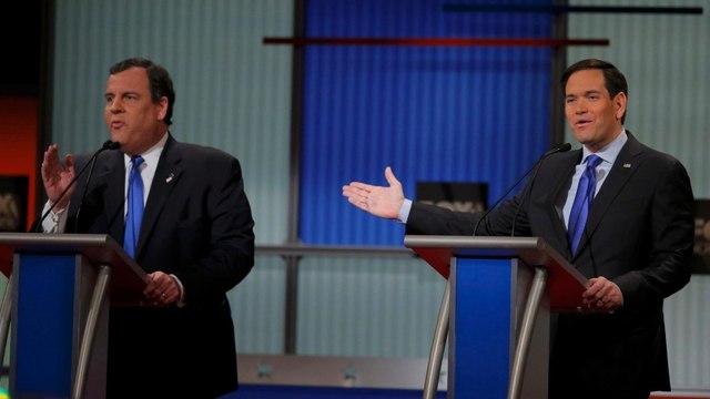 Christie accuses repetitive Rubio of using 'memorized 25-second speech'