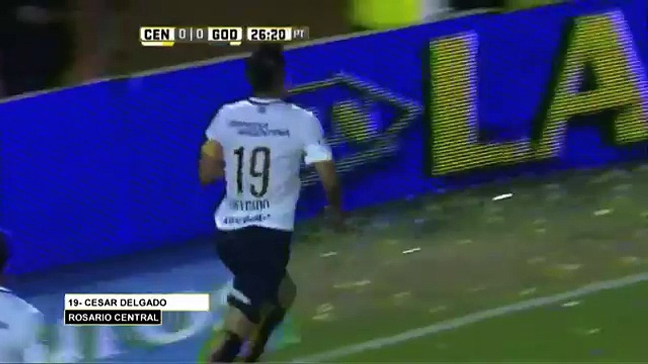 Gol de Delgado. Rosario Central 1 - Godoy Cruz 0. Fecha 1. Torneo Transición 2016