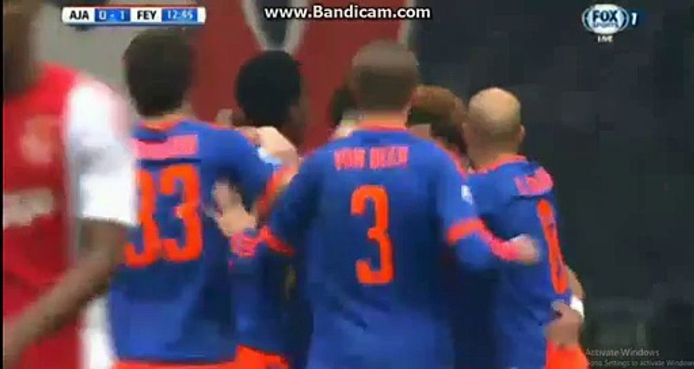 Jens Toornstra Super Goal Ajax 0-1 Feyenoord 07-02-2016