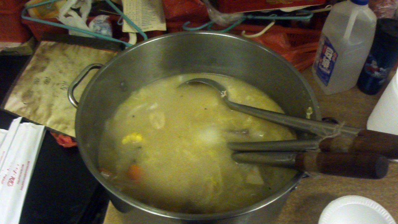 282 Eat Veg soup in Temple 吃素