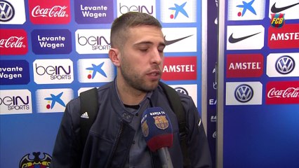 Jordi Alba: “Una victòria important en un camp molt difícil”