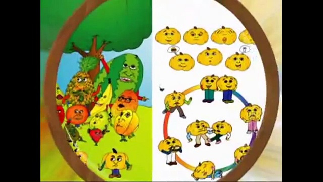 Basic English Emotions pt.3 - Kids ESL FRUIT Vocabulary Classroom Review by Pumkin.com