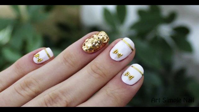 Маникюр на коротких ногтях Бантики Bow Design on Short Nails