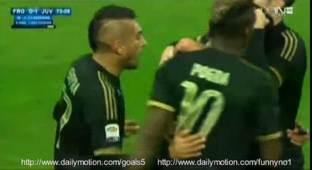 Juan Cuadrado Goal Frosinone 0 - 1 Juventus Serie A 7-2-2016