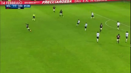Luca Antonelli Amazing Chance - 1-1 AC Milan vs Udinese 07.02.2016 HD