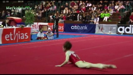 Italian Gymnast wardrobe malfunction floor routine