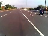 If he follow the speed limit he might avoid this accident [ Car Crash Tube ]