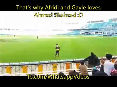Ahmad Shahzad Dancing during the Match.. PSL 2015.