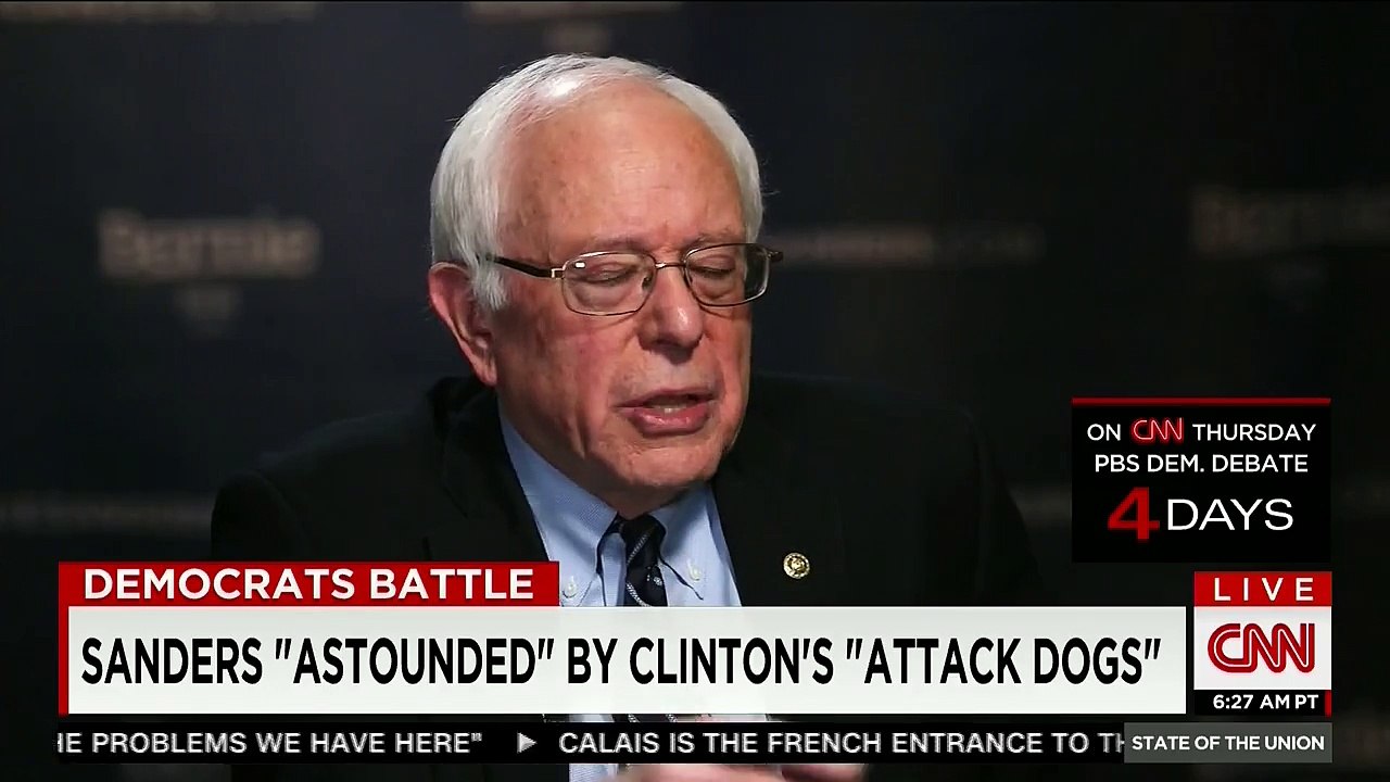 Jake Tapper Confronts Bernie Sanders About Sexist 'Bernie Bros'