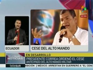 Correa explica el cese de Alto mando militar