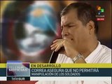Rafael Correa: Fuerzas Armadas deben cumplir con las leyes