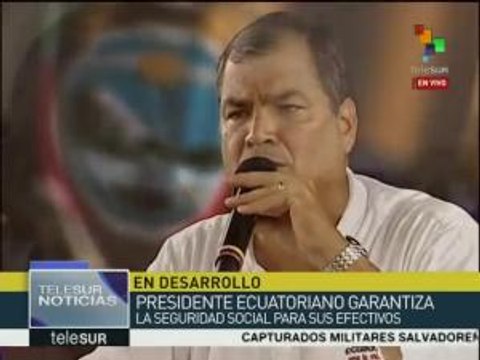 Correa: Las fuerzas armadas no deben ser una República aparte