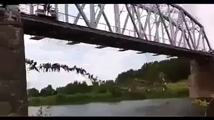 Amazing jump from bridge how funny amazing