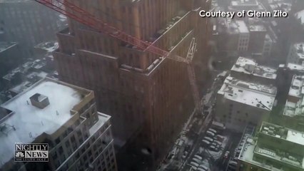 Вот так падают краны на Манхеттене