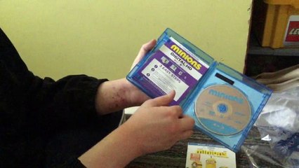 My brother unboxing his Blu-Ray and DVD