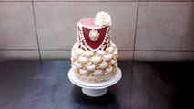 Billowing and ruffles cake by CakesStepbyStep