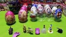 Surprise eggs Kinder Surprise egg Play Doh Peppa Pig Frozen Barbie cars2 Mickey Mouse Spongebob