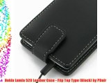 Nokia Lumia 520 Leather Case - Flip Top Type (Black) by PDair