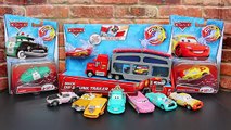 Disney Cars NEW 2015 Color Changers Lightning McQueen Sheriff +Mack Dip & Dunk Trailer Toy