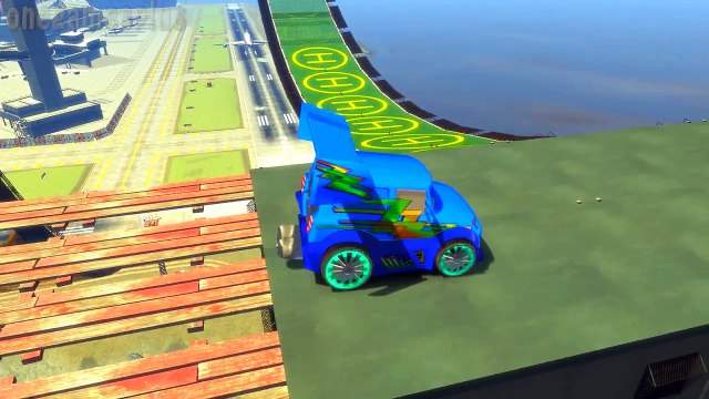 Optimus Prime Lightning McQueen & DJ Disney cars Ramp Nursery Rhymes Children Songs