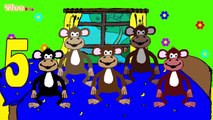 Fünf kleine Affen Five Little Monkeys / Zweisprachiges Kinderlied / Deutsch Englisch Yleek