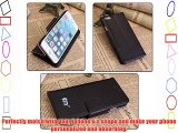 Pdncase Funda de Piel Genuina para iphone 6 Wallet Case Cover - Marrón Rojizo