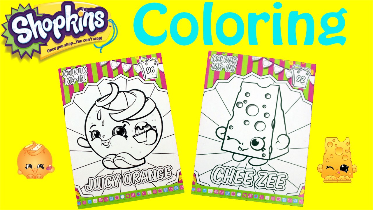 NEW Shopkins Color Me In Collector Cards - Chee Zee  Juicy Orange - Awesome Toys TV
