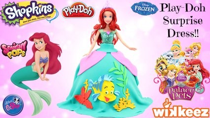 Télécharger la video: GIANT Ariel Princess Play Doh Surprise Dress - Season 3 Shopkins, Squishy Pops, Palace Pets