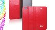 PDNCASE iPhone 6 Carcasa Premium Leather Wallet Style Funda de Cuero para iPhone 6 Color Rojo