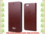 PDNCASE iPhone 6 plus Funda Premium Leather Wallet Style Carcasa de Cuero para iPhone 6 plus