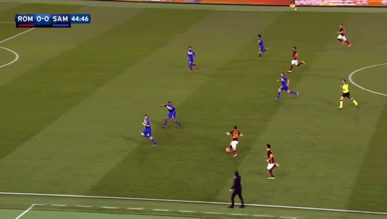 Goal Alessandro Florenzi ~AS Roma 1-0 Sampdoria~