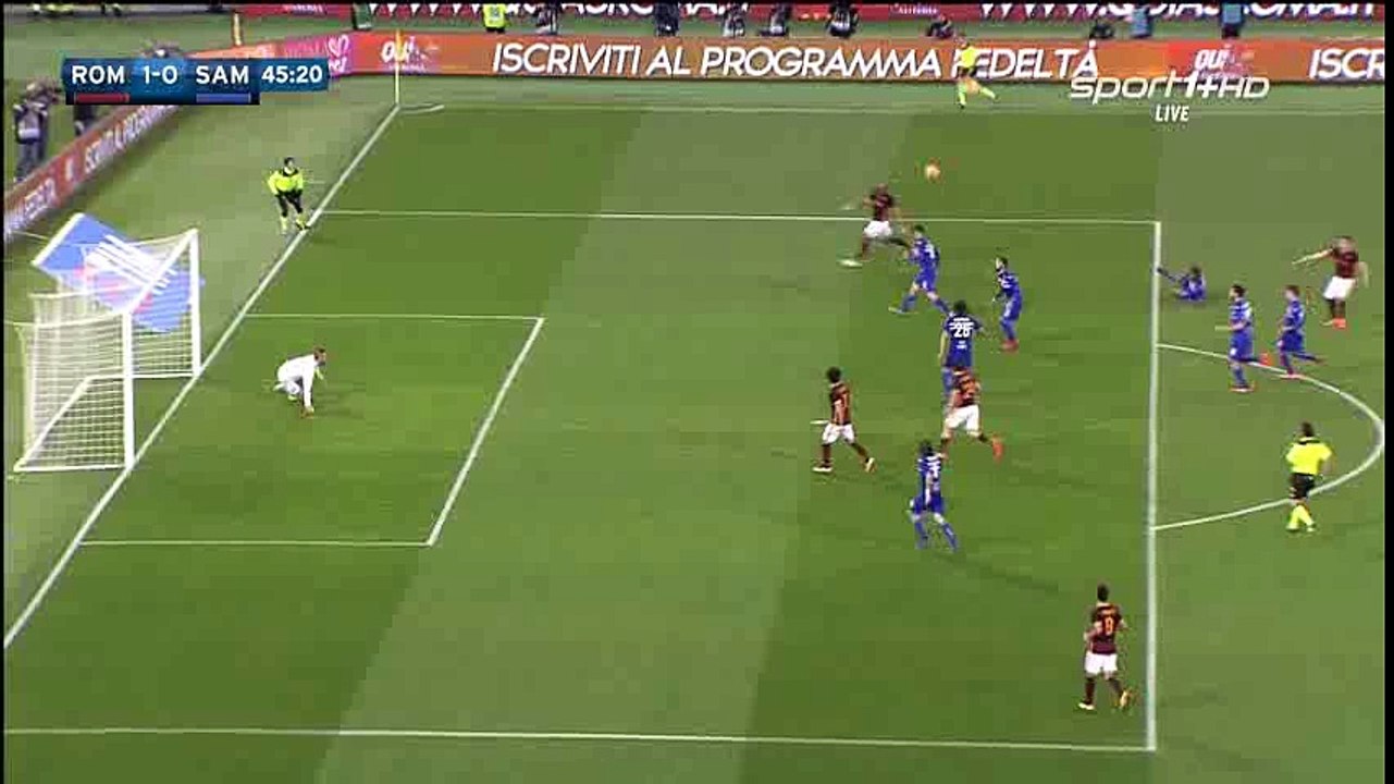 Alessandro Florenzi Goal HD - AS Roma 1-0 Sampdoria - 07-02-2016