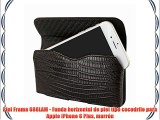 Piel Frama 688LAM - Funda horizontal de piel tipo cocodrilo para Apple iPhone 6 Plus marrón