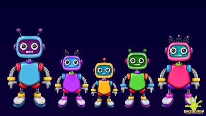 The Finger Family Robot Family Nursery Rhyme | Robot Finger Family Songs