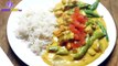 Curry, Chicken, Snow Peas, Jasmine, Rice 2/3