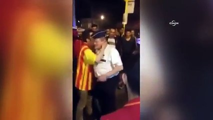 Belçika polisinin Galatasaray coşkusu