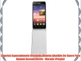 Samrick Especialmente Diseñado Maletín Abatible De Cuero Para Huawei Ascend G620s - Morado