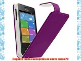 Samrick Especialmente Diseñado Maletín Abatible De Cuero Para Huawei Ascend Y330 - Morado (Purple)